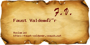 Faust Valdemár névjegykártya